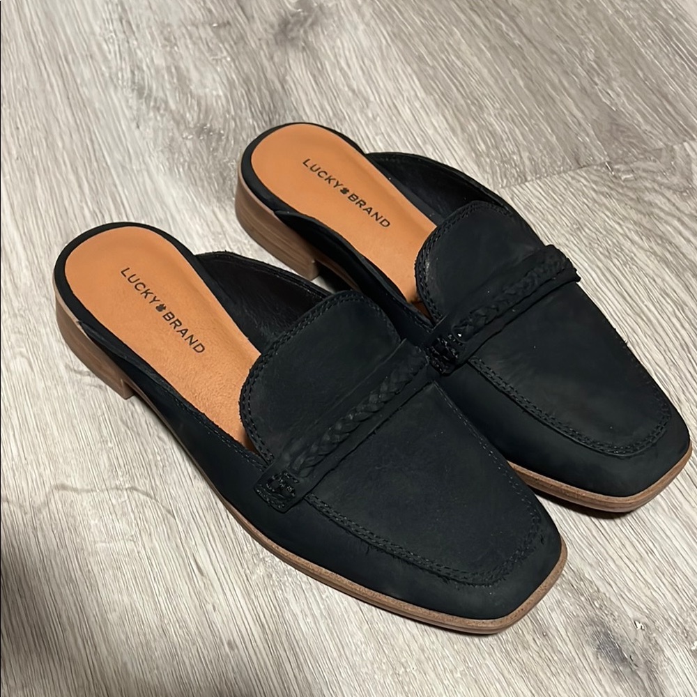 Lucky Brand Black Slip-On Loafers